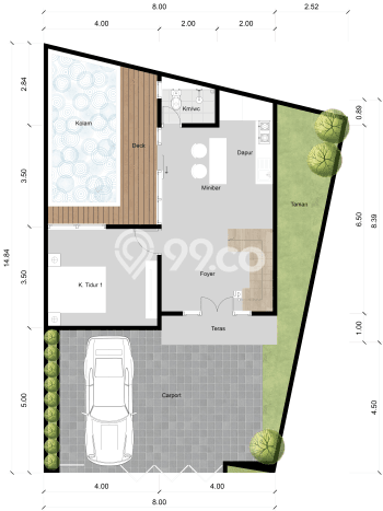 Vila Nyaman di Ngaglik, Ukuran 127m2m², View Menarik di area Vila Nyaman di Ngaglik, Ukuran 127m2m², View Menarik di area