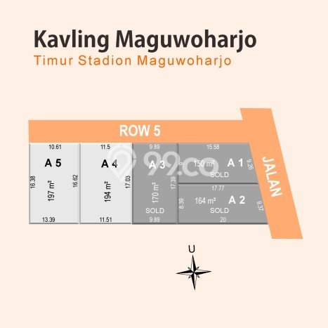 Tanah Kavling untuk Dijual di Depok Sleman 194m2 Tanah Kavling untuk Dijual di Depok Sleman 194m2