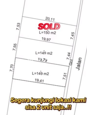 Tanah Kavling untuk Dijual di Denpasar Timur Denpasar 149m2 Tanah Kavling untuk Dijual di Denpasar Timur Denpasar 149m2