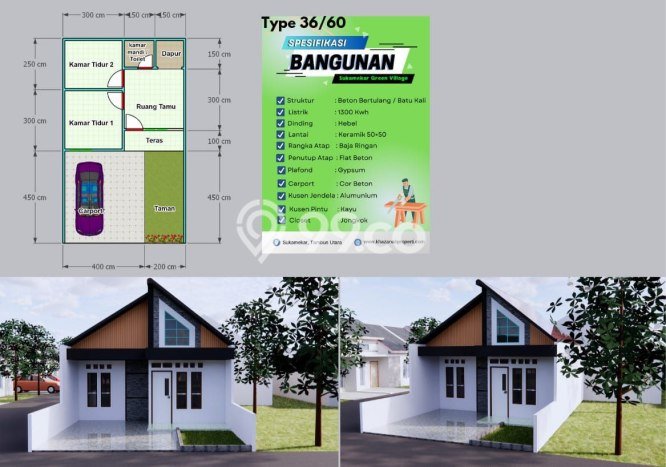 Rumah Murah Dijual di Sukawangi, Bekasi Harga Rp 290 Juta Rumah Murah Dijual di Sukawangi, Bekasi Harga Rp 290 Juta