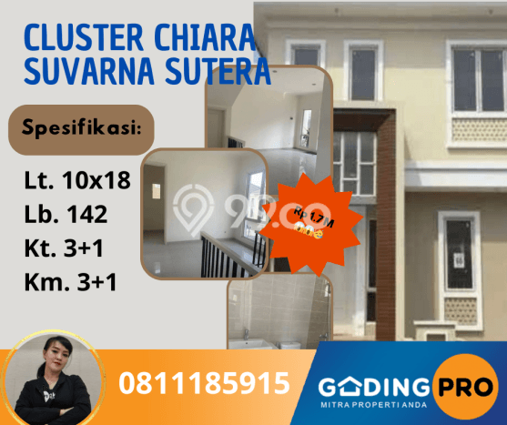 Jual Murah Banget Cluster Chiara Lt. 180 Suvarna Sutera Tangerang Jual Murah Banget Cluster Chiara Lt. 180 Suvarna Sutera Tangerang