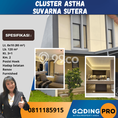 Rumah Minimalis 3 Kamar LT 80m2 di Suvarna Sutera Rumah Minimalis 3 Kamar LT 80m2 di Suvarna Sutera