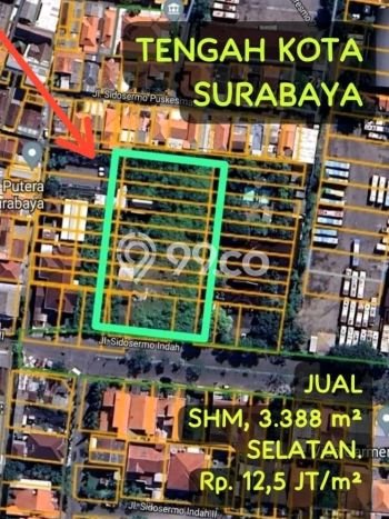 Tanah Dijual di Surabaya Seluas 3388m2 Strategis Tanah Dijual di Surabaya Seluas 3388m2 Strategis