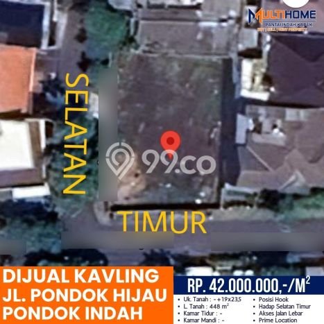 Tanah Kavling Dijual di Pondok Indah, Jakarta Selatan dengan Luas Tanah 448m2 Tanah Kavling Dijual di Pondok Indah, Jakarta Selatan dengan Luas Tanah 448m2