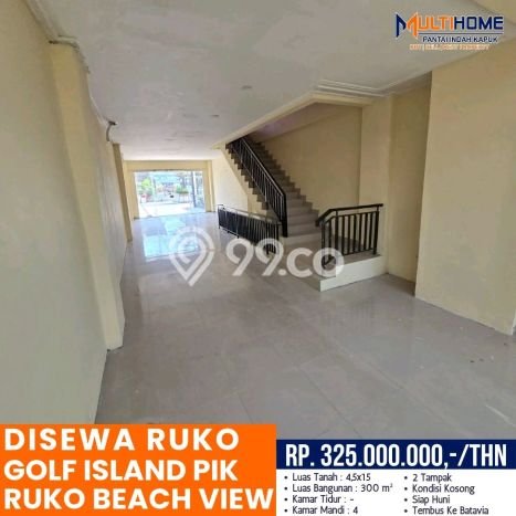 Unit Ruko Tersedia di Pantai Indah Kapuk Spesifikasi LB 300m2 Unit Ruko Tersedia di Pantai Indah Kapuk Spesifikasi LB 300m2
