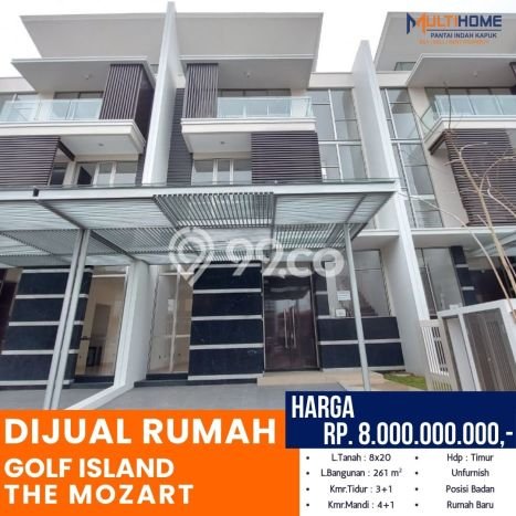 For Sale! Premium House LT 160m2 Desain Elegan di Golf Island For Sale! Premium House LT 160m2 Desain Elegan di Golf Island