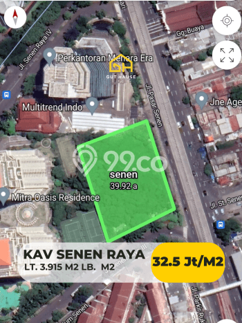 Jarang Ada! Tanah di Senen Punya Luas 3915m2 - Jarang Ada! Tanah di Senen Punya Luas 3915m2 -