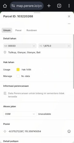 Tanah Investasi Dijual di Gianyar Punya Luas 1875m2 Tanah Investasi Dijual di Gianyar Punya Luas 1875m2