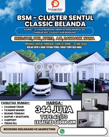Hunian Strategis 2 KT LB 40m2 Kondisi Bagus di Bandung Timur Hunian Strategis 2 KT LB 40m2 Kondisi Bagus di Bandung Timur