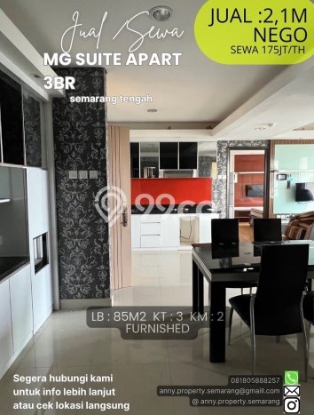 Apartemen Disewakan Murah 3 KT / 2 KM di Semarang Tengah, Semarang Apartemen Disewakan Murah 3 KT / 2 KM di Semarang Tengah, Semarang