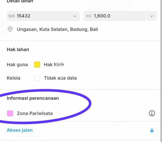Tanah Lokasi Potensial Kawasan Ungasan, Luas 1600m², Dekat ke Fasilitas, Lingkungan Nyaman Tanah Lokasi Potensial Kawasan Ungasan, Luas 1600m², Dekat ke Fasilitas, Lingkungan Nyaman