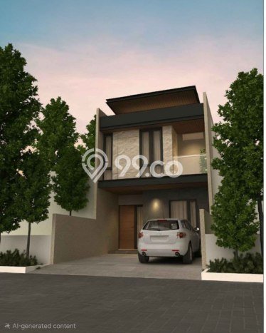 Rumah Mewah LB 210m2 Siap Huni Desain Elegan di Manyar, Surabaya Rumah Mewah LB 210m2 Siap Huni Desain Elegan di Manyar, Surabaya