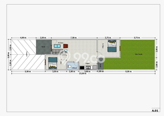 Rumah Modern 3 KT di Kalicari Semarang Rumah Modern 3 KT di Kalicari Semarang