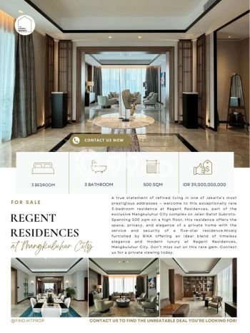 Paling Dicari! Apartemen Eksklusif Dijual di Gatot Subroto Punya 3 Bedroom Paling Dicari! Apartemen Eksklusif Dijual di Gatot Subroto Punya 3 Bedroom