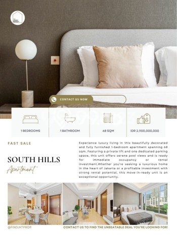 Apartemen Strategis Kawasan Setiabudi, 1 KM, Luas 68m² Apartemen Strategis Kawasan Setiabudi, 1 KM, Luas 68m²