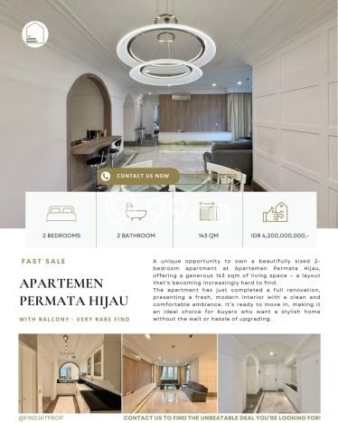 Hunian Apartemen Eksklusif untuk Dijual di Jakarta Selatan dengan 2 BR & 2 Kamar Mandi Hunian Apartemen Eksklusif untuk Dijual di Jakarta Selatan dengan 2 BR & 2 Kamar Mandi