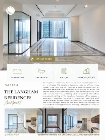 FOR SALE Hunian Apartemen Luxury di Kebayoran Baru dengan 4 Kamar Tidur & Luas 523m2 FOR SALE Hunian Apartemen Luxury di Kebayoran Baru dengan 4 Kamar Tidur & Luas 523m2