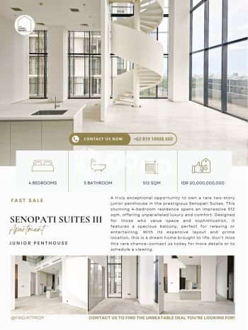 Apartemen High-End Dijual di Kebayoran Baru Luas 512m2 Apartemen High-End Dijual di Kebayoran Baru Luas 512m2