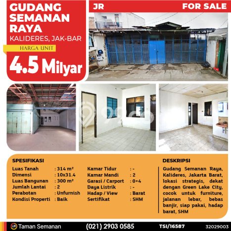 Jual Gudang di , Luas 300m2m², Area Bisnis Jual Gudang di , Luas 300m2m², Area Bisnis