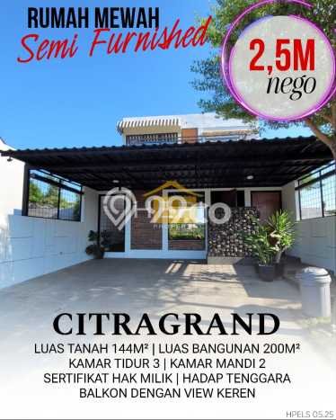 DIJUAL CEPAT! Rumah Premium di Citragrand, Semarang, Luas 144m² LB 200m² BISA KPR! DIJUAL CEPAT! Rumah Premium di Citragrand, Semarang, Luas 144m² LB 200m² BISA KPR!