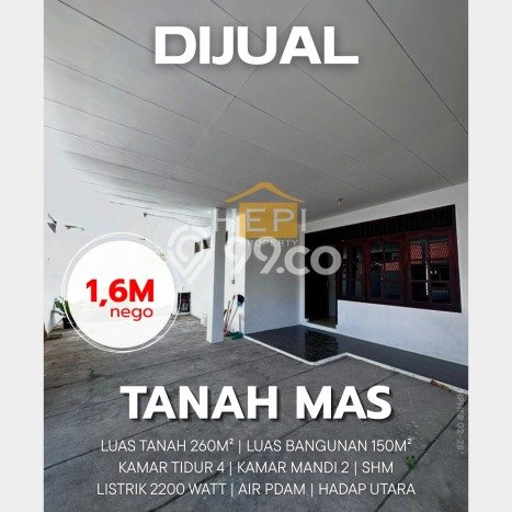 For Sale Hunian Rumah Nyaman 4 KT di Tanah Mas, Semarang For Sale Hunian Rumah Nyaman 4 KT di Tanah Mas, Semarang