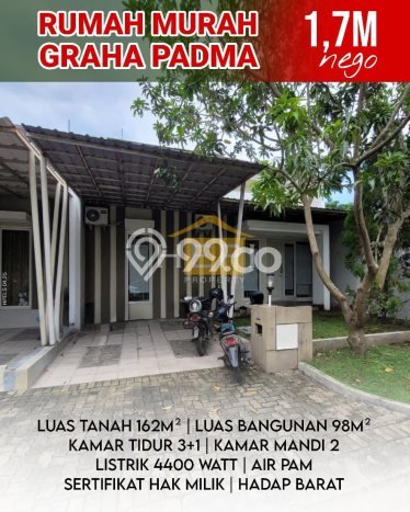 BEST PRICE! Rumah Berkualitas di Graha Padma, Luas 162m² LB 98m² BEST PRICE! Rumah Berkualitas di Graha Padma, Luas 162m² LB 98m²