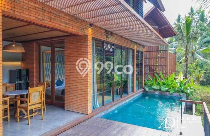 Vila Kawasan Ubud, Dimensi 120m2m², Akses ke transportasi publik Vila Kawasan Ubud, Dimensi 120m2m², Akses ke transportasi publik