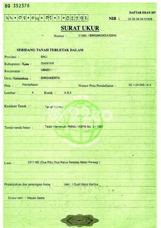 Kavling Tanah di Ubud Dijual Luas 2561m2 Legalitas SHM Kavling Tanah di Ubud Dijual Luas 2561m2 Legalitas SHM