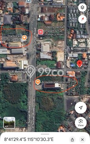 Kavling Tanah untuk Disewa di Seminyak Lahan Luas 734m2 Kavling Tanah untuk Disewa di Seminyak Lahan Luas 734m2