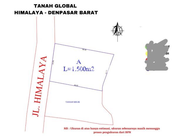 Tanah Kavling untuk Dijual di Denpasar Barat Denpasar 1500m2 Tanah Kavling untuk Dijual di Denpasar Barat Denpasar 1500m2