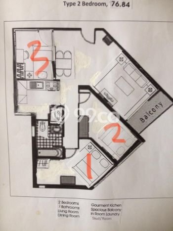 Apartemen Disewakan 2 Kamar Murah Siap Huni di Jakarta Selatan, Luas 75m2 Apartemen Disewakan 2 Kamar Murah Siap Huni di Jakarta Selatan, Luas 75m2