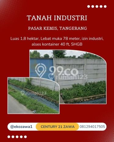Tanah Investasi Dijual di Tangerang Punya Luas 18000m2 Tanah Investasi Dijual di Tangerang Punya Luas 18000m2