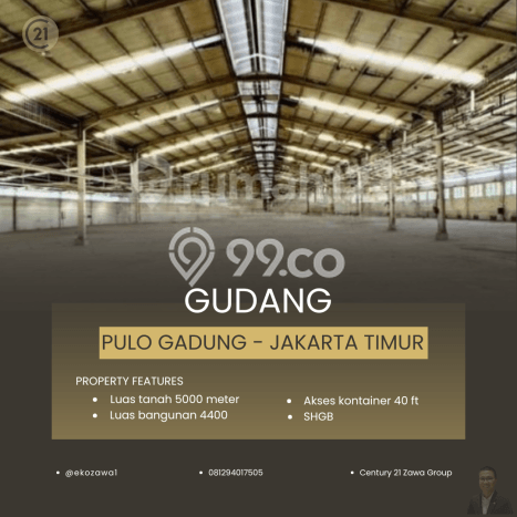 Dijual Gudang di Pulo Gadung, Jakarta Timur Harga Penawaran Spesial Dijual Gudang di Pulo Gadung, Jakarta Timur Harga Penawaran Spesial
