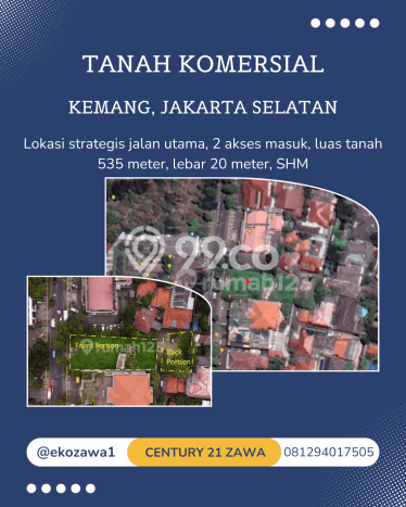 Dijual Tanah 535m2 di Kemang, Jakarta Selatan Dijual Tanah 535m2 di Kemang, Jakarta Selatan