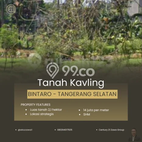 Tanah Investasi Dijual di Tangerang Selatan Punya Luas 21000m2 Tanah Investasi Dijual di Tangerang Selatan Punya Luas 21000m2