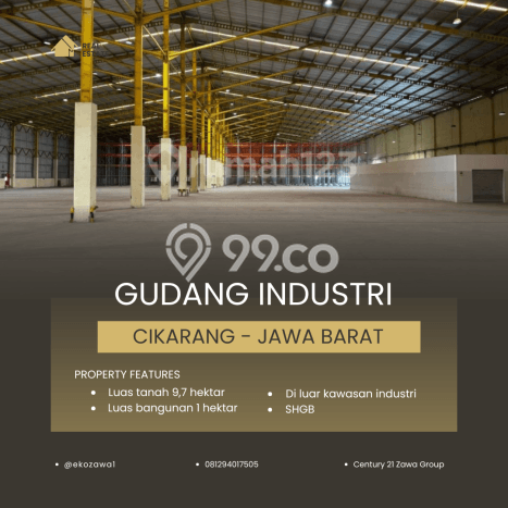 Gudang Bagus Dijual LB 10800m2 Lokasi Strategis Bekasi Area Cocok untuk Bisnis Gudang Bagus Dijual LB 10800m2 Lokasi Strategis Bekasi Area Cocok untuk Bisnis
