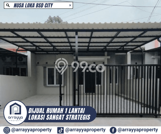 Jual Rumah Modern 2 KT di BSD Nusaloka, Tangerang Jual Rumah Modern 2 KT di BSD Nusaloka, Tangerang