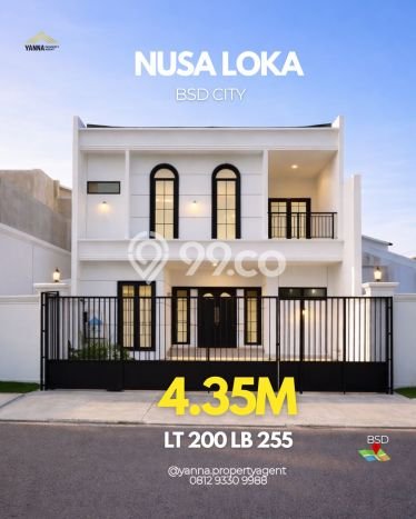 Hunian Eksklusif Siap Huni LT 200m2 di BSD, Tangerang Selatan Hunian Eksklusif Siap Huni LT 200m2 di BSD, Tangerang Selatan