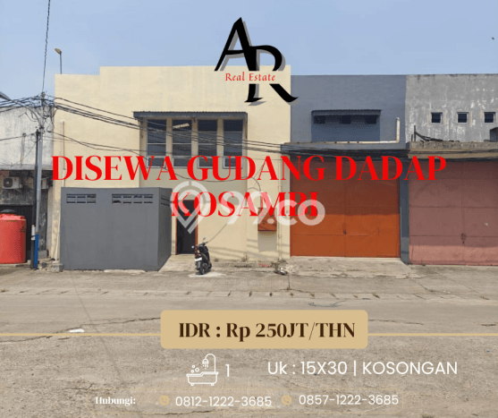 Gudang Kawasan , Luas 450m2m², For Rent, Area Bisnis, Siap Pakai Gudang Kawasan , Luas 450m2m², For Rent, Area Bisnis, Siap Pakai