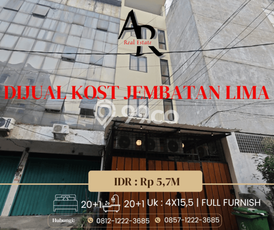 Cocok Untuk Investasi! Dijual Kost di Jembatan Lima 20 Kamar Cocok Untuk Investasi! Dijual Kost di Jembatan Lima 20 Kamar