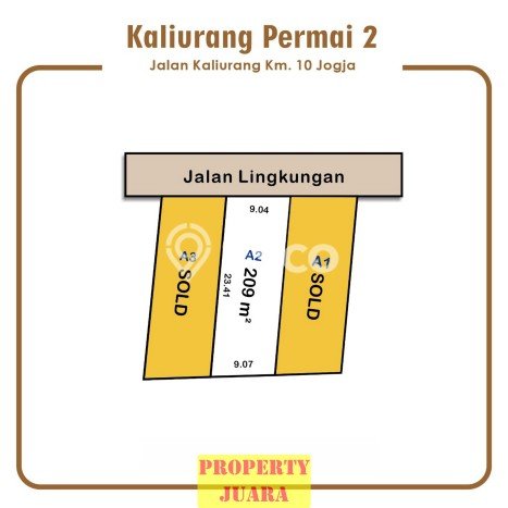 Tanah Bisnis Kawasan Ngaglik, Luas 209m², Lokasi Strategis Tanah Bisnis Kawasan Ngaglik, Luas 209m², Lokasi Strategis