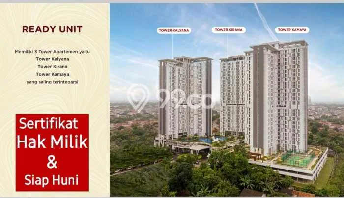 Apartemen Modern Dijual di BSD, Tangerang Selatan Punya 2 KT / 1 Kamar Mandi Apartemen Modern Dijual di BSD, Tangerang Selatan Punya 2 KT / 1 Kamar Mandi