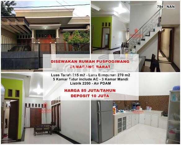 Sewa cepat hunian minimalis strategis 5 Kamar di Semarang Barat, Semarang Sewa cepat hunian minimalis strategis 5 Kamar di Semarang Barat, Semarang