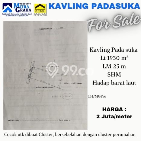 Kavling Tanah untuk Dijual di Padasuka, Bandung, Luas 1930m2 Kavling Tanah untuk Dijual di Padasuka, Bandung, Luas 1930m2