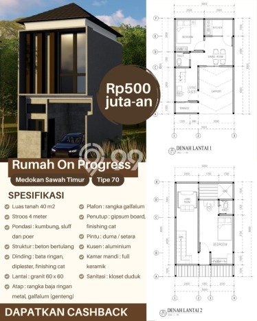 Rumah Modern Cantik 3 KT Siap Huni di Rungkut Rumah Modern Cantik 3 KT Siap Huni di Rungkut