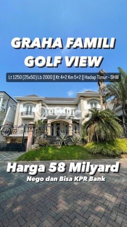 Dijual Hunian Mewah dengan Fasilitas Sekitar Komplit di Graha, Surabaya Dijual Hunian Mewah dengan Fasilitas Sekitar Komplit di Graha, Surabaya
