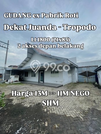Unit Pabrik Dijual di Sedati Sidoarjo 1300m2 Unit Pabrik Dijual di Sedati Sidoarjo 1300m2