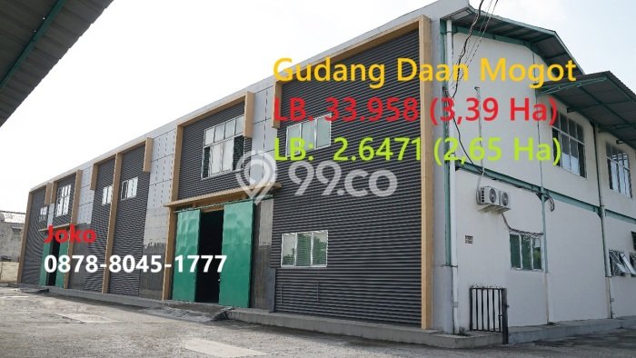 Untuk Dijual! Gudang di Daan Mogot Jakarta Barat LT 33958m2 / LB 26471m2 Kawasan Strategis Untuk Dijual! Gudang di Daan Mogot Jakarta Barat LT 33958m2 / LB 26471m2 Kawasan Strategis