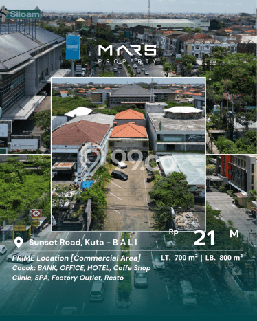 Kavling Tanah untuk Dijual di Sunset Road, Badung, Luas 700m2 Kavling Tanah untuk Dijual di Sunset Road, Badung, Luas 700m2