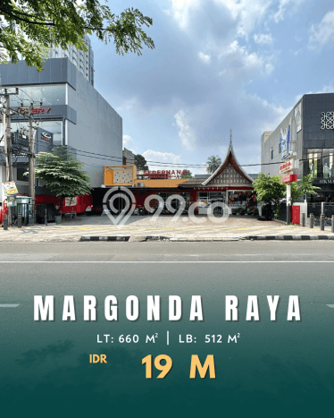 LOKASI SUPER STRATEGIS! Komersial di Margonda, Luas 512m², Area Bisnis LOKASI SUPER STRATEGIS! Komersial di Margonda, Luas 512m², Area Bisnis
